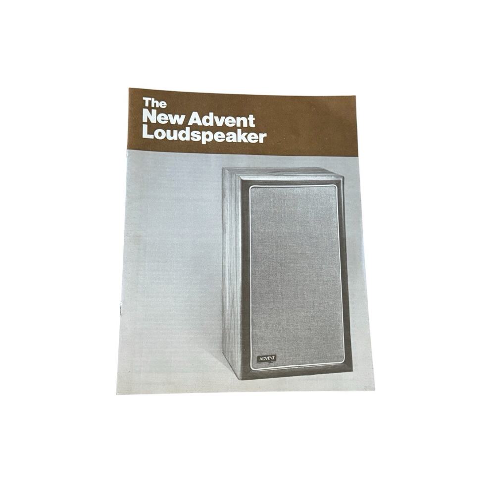 Vintage Advent New Loudspeaker Brochure Speaker Audio Hi Fi Advertisement